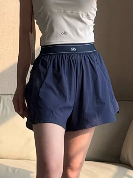 ALO Yoga Pants - Brand new Alo High Waist Match Point Shorts in Navy a hot favorite🔥